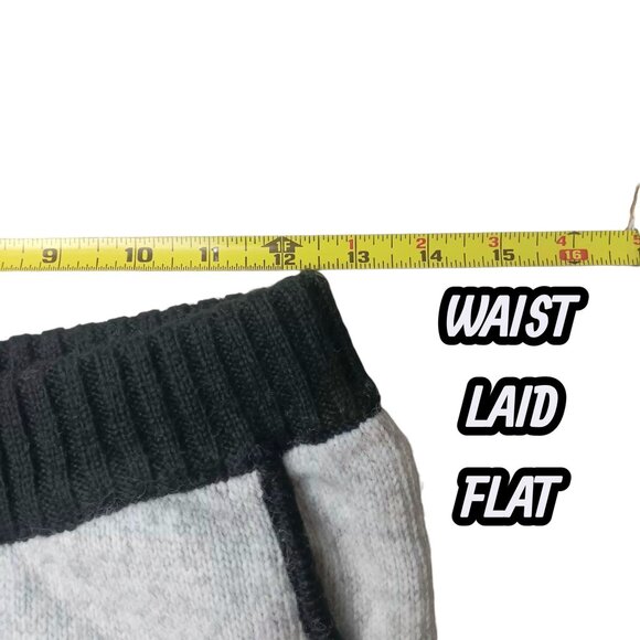 WEWOREWHAT Piped Wide Leg Pull On Knit Pant Gray/Black Size XS New NWT - Picture 9 of 11